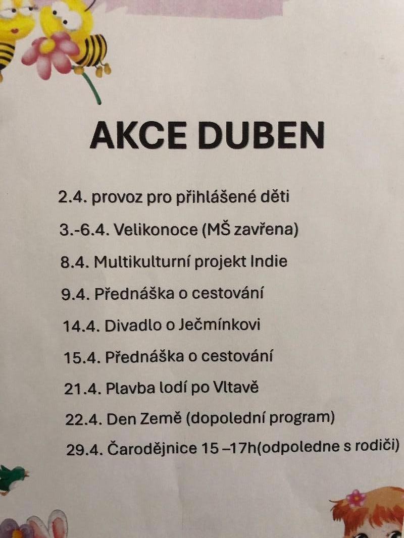 Akce duben