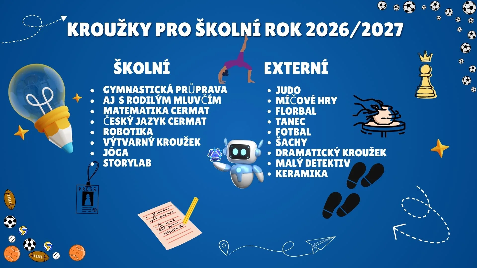 Kroužky pro školní rok 2026/2027