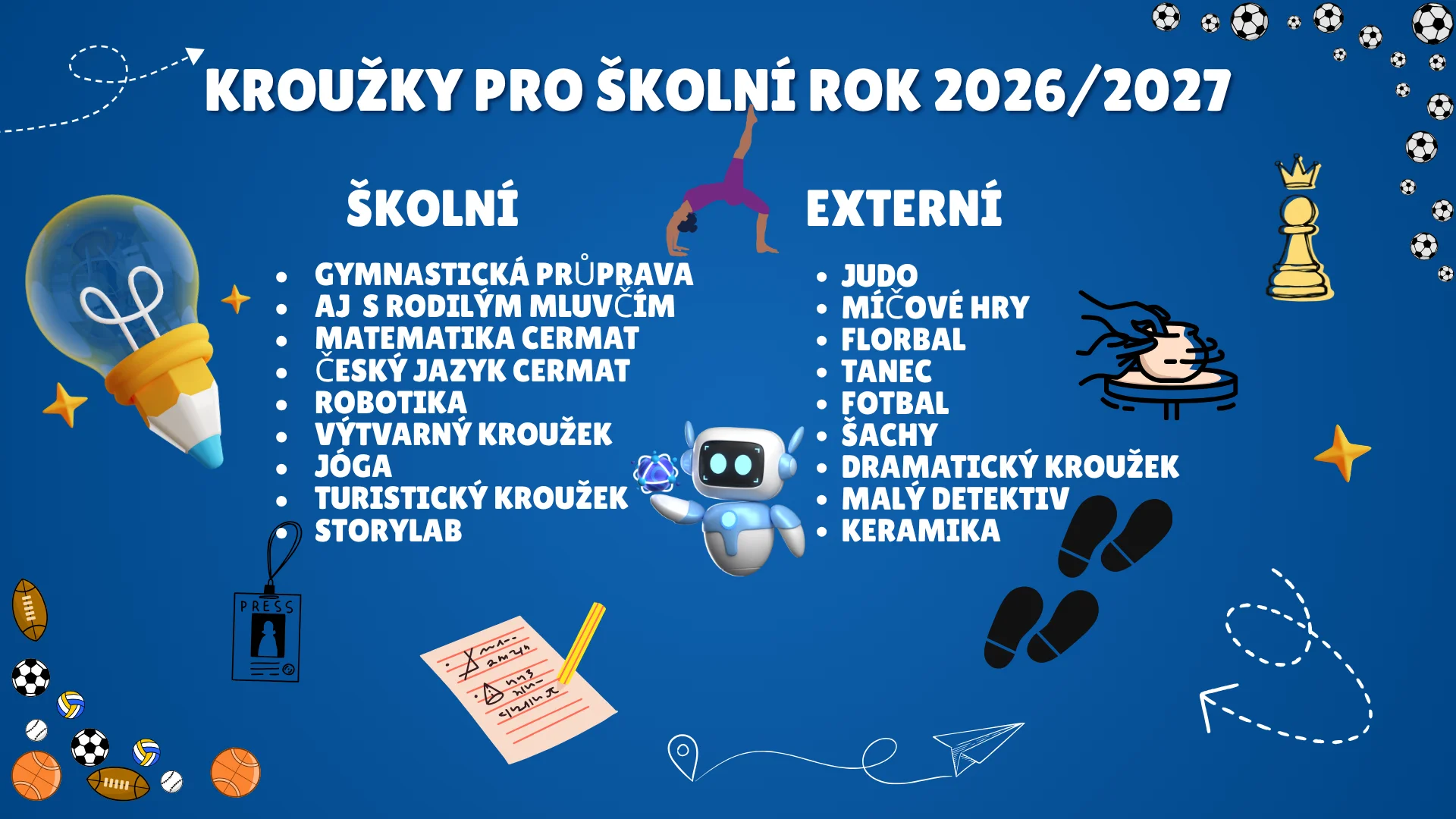 Kroužky pro školní rok 2026/2027