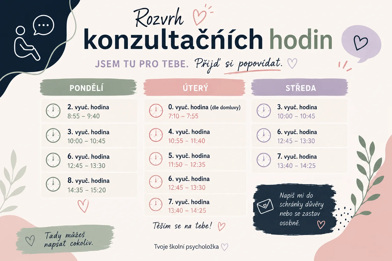 Konzultační hodiny 2026/27