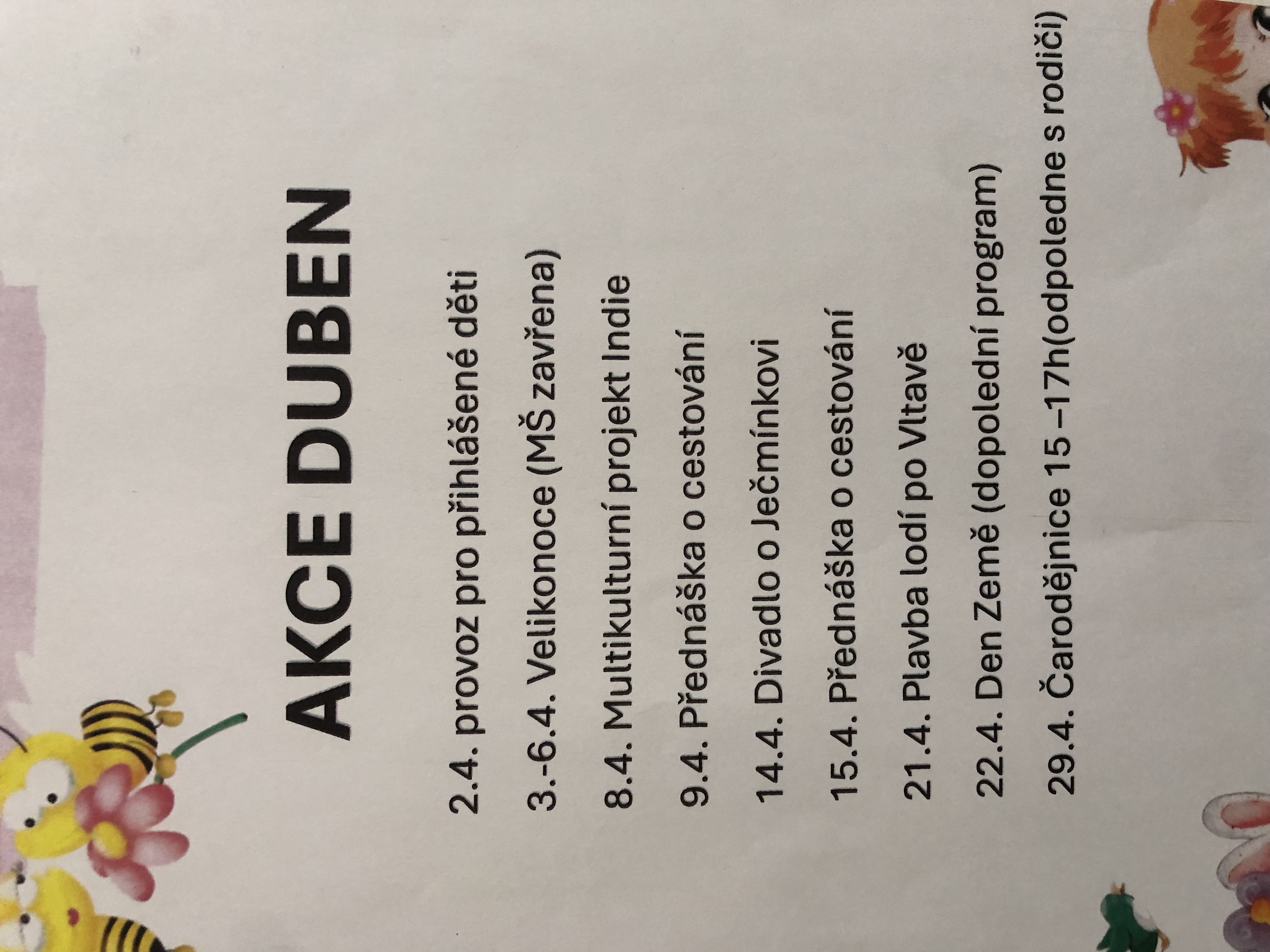 Akce duben